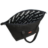 black large and lightweight recycled weekender. made from ocean-bound plastic.