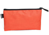 Small Zippered Pouch made from recycled ocean-bound plastic, in Coral red