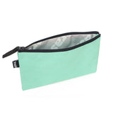 Small Zippered Pouch made from recycled ocean-bound plastic, in teal green..