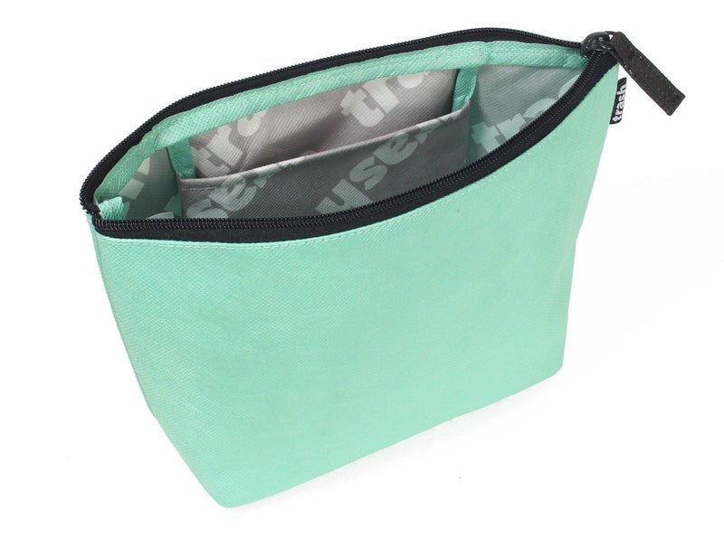 Recycled Large Travel Pouch for Toiletries and Cosmetics in Teal