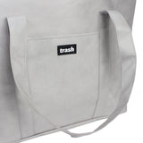 gray large and lightweight recycled weekender. made from ocean-bound plastic.