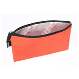 Small Zippered Pouch made from recycled ocean-bound plastic, in Coral red