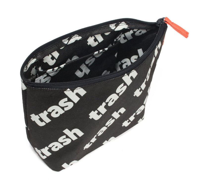 Large Travel Pouch for Toiletries and Cosmetics in Trash Print